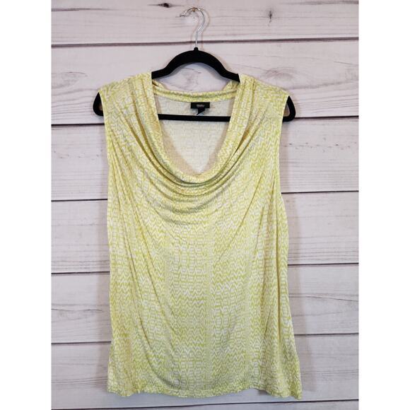 Mossimo Women's Lime Green Rayon Drape Neck‎ Tank Top Size XL - Picture 1 of 6